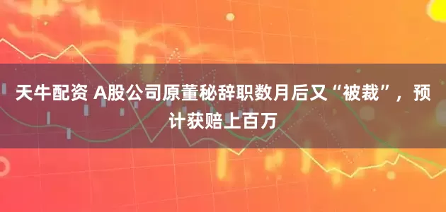天牛配资 A股公司原董秘辞职数月后又“被裁”，预计获赔上百万